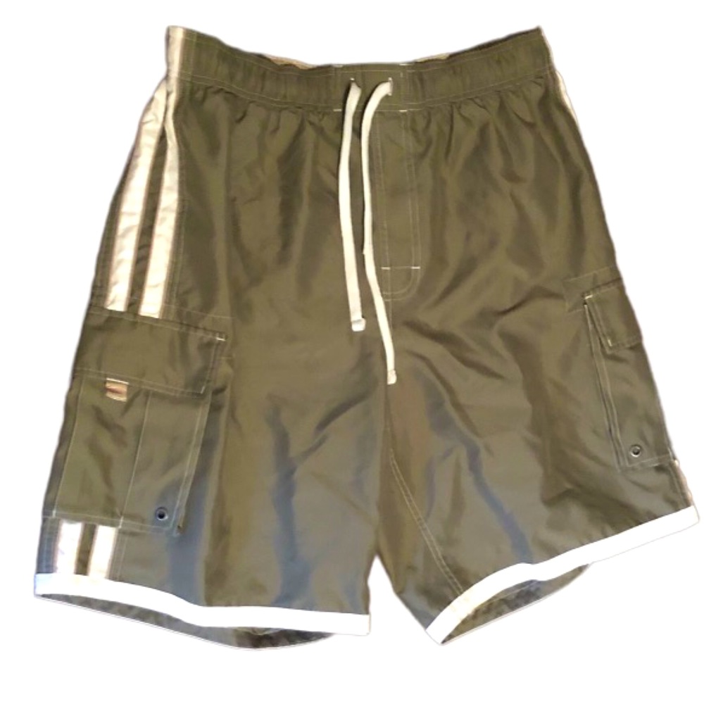 Mens Sonoma swim shorts with liner. Green. Size large.